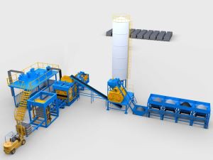 Pusiau automatinė betoninių blokelių gamybos mašina